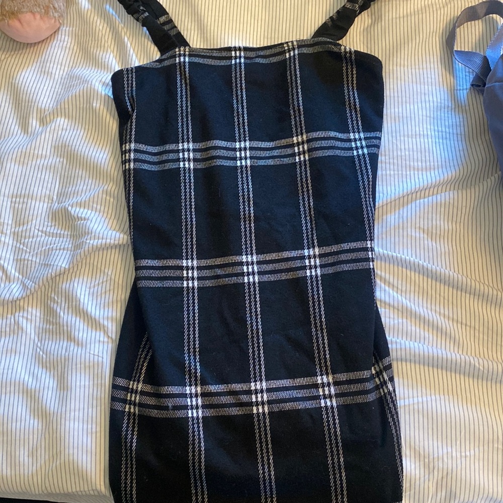 Black and white plaid dress, Size:M